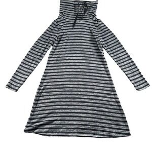 Market‎ & Spruce Dress Womens Size Small Gray Black Mock Cowl Neck Comfy Granita